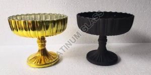 Glass Decorative Bowl with Stand