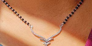 925 CZ Drop Silver Mangalsutra