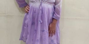 Short Frock Lucknowi Chikan Georgette Kurti