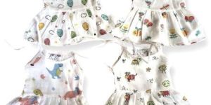 Newborn Muslin Printed Jabla