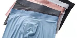 Mens Ultra Soft Nylon Ice Silk Boxer Briefs