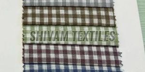 Linen Check Shirting Fabric