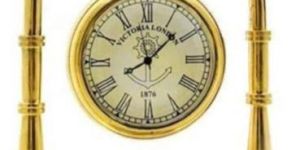 Brass Nautical Victoria London Desk Clock
