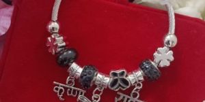 Silver Plated Radha Krishna Bracelet
