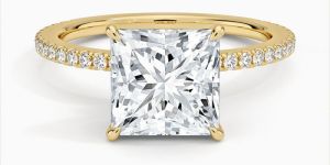 18K Yellow Gold Wedding Diamond Ring