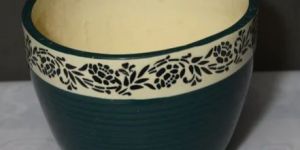 8 Inch Black Ceramic Pot