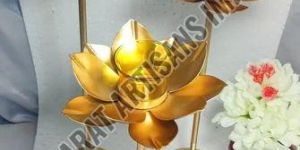 Flower Golden T-light Holder