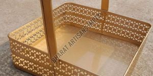 Gold Plated Iron Gift Basket