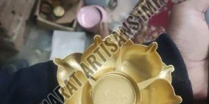 Metal T Light Golden Candle Holder