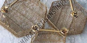 Wire Mesh Golden Basket