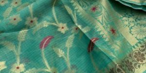 Full Body Zari Banarasi Kota Check Saree
