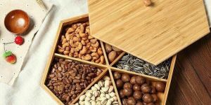 Wooden Hexagonal Dry Fruit Box