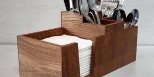 Wooden Spoon And Tissue Holder
