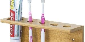 Wooden Toothbrush Holder
