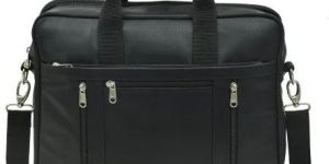 Black Leather Laptop Bag