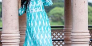 Ladies Pure Ikkat Cotton Kurti