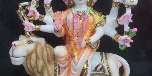 1 Feet Marble Maa Durga Statue