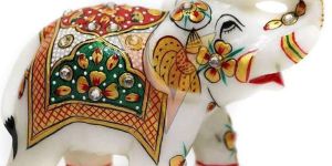 Marble Elephant Statue