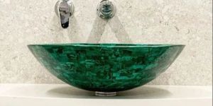 Malachite Gemstone Wash Basin