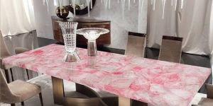 Pink Rose Quartz Dining Table