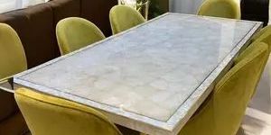 White Agate Dining Table