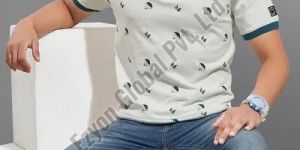 Mens Printed Polo T-Shirt