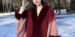 Ladies Faux Fur Soft Cape Poncho