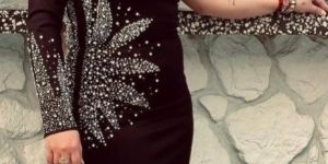 Ladies Party Wear off Shoulder Dress