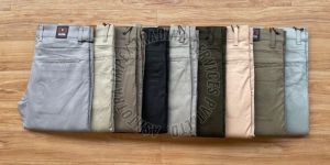 Multicolor Men Cotton Trouser