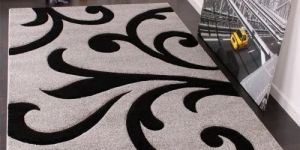 Black And White Designer Carpet