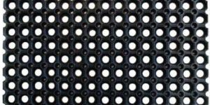 Black Rubber Hollow Mat