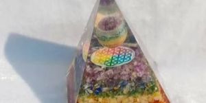 Multicolor Seven Chakra Orgone Pyramid