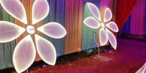 Cool White LED Flower Light Stand