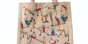 Printed Jute Carry Bag