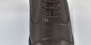 BROWN DERBY EMBOSS SOFTY LEATHER SHOE