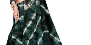 Green Swarovski Batik Saree