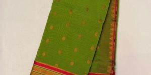 Parrot Green Chunari Paithani Silk Saree