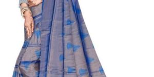 Self Woven Floral Motifs Silk Saree