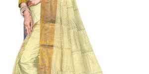 White Banarasi Silk Saree