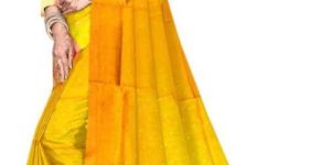 Yellow Chandrakor Silk Saree