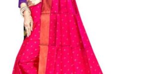 Zari Chandrakor Pink Silk Saree