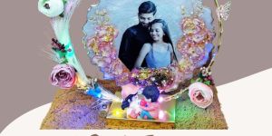 Love Lines Couple Art Photo Frame