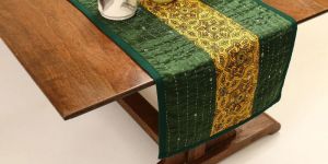 Indian Cotton Mashru Silk Table Runner