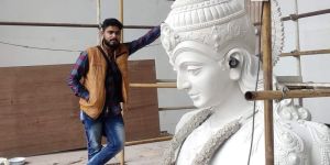 White Fibreglass God Statue