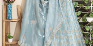 Unstitched Blouse Semi Stitched Lehenga Skirt Set