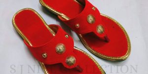 Ladies Red Flat Sandal