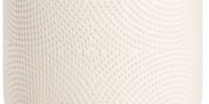 Round Wooden Crown Base Ottoman