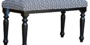 Wooden Upholstered Fabric Bench