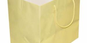 Color Kraft Paper Basket Bag with Cotton Rope Handle