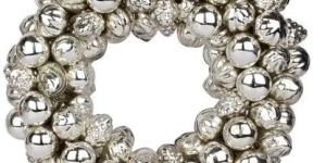 27cm Silver Glass Ornaments